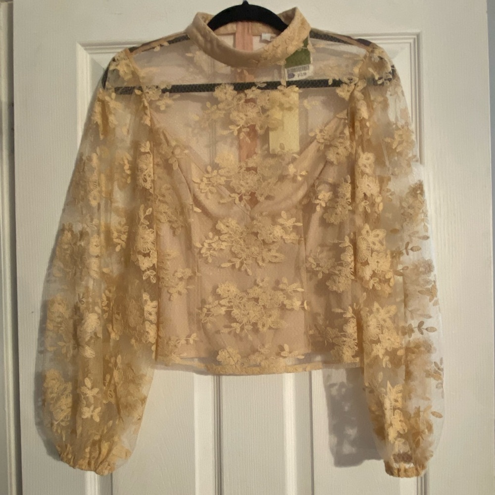 Peach high neck croptop